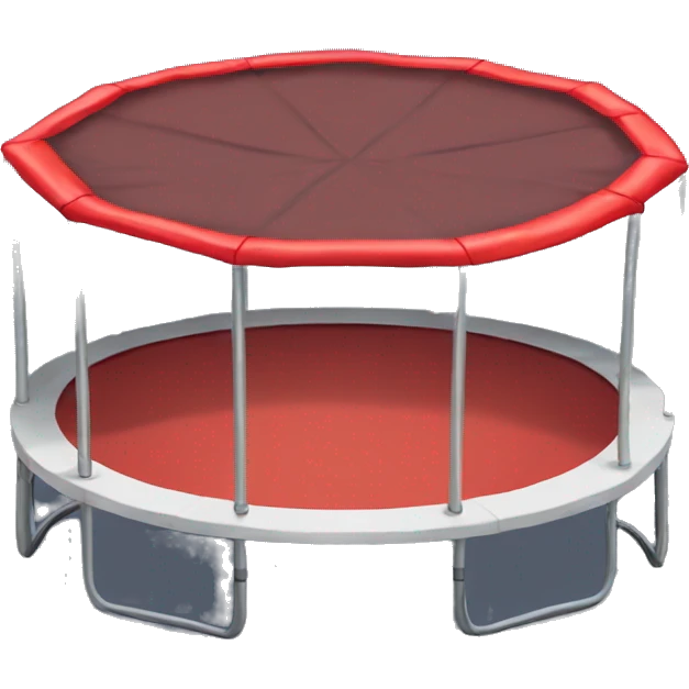A red  trampoline with out A roof emoji