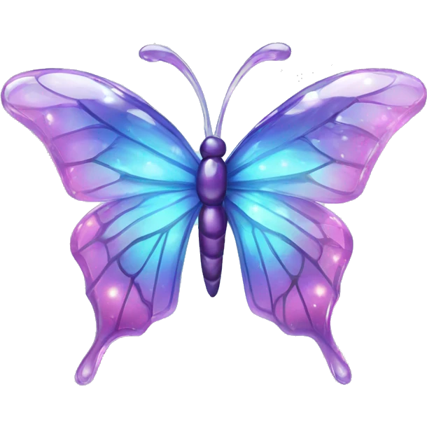 Shiny sparklyCrystal glass butterfly emoji