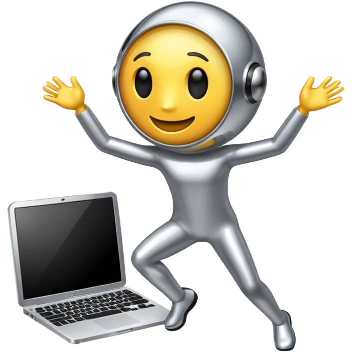 dancing computer emoji
