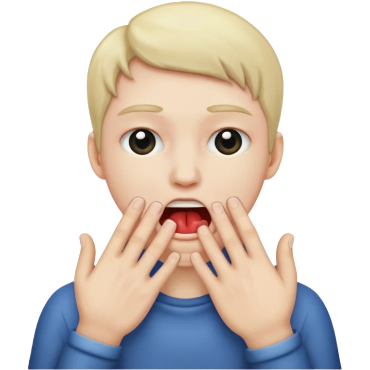 Hands on throat  emoji