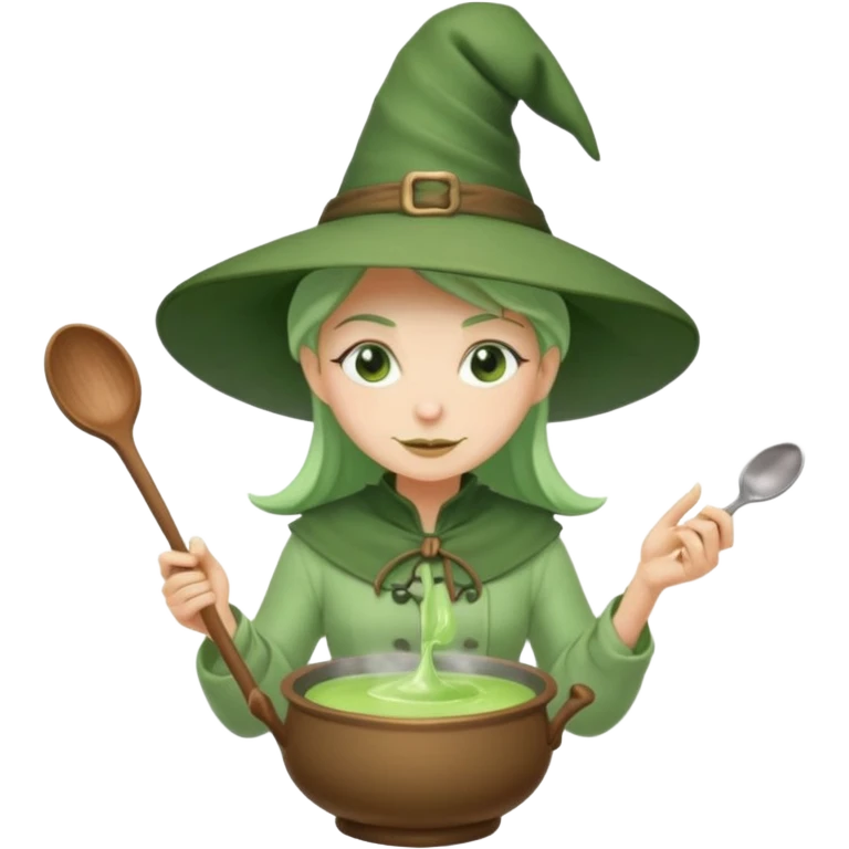 green witch cooking potion emoji