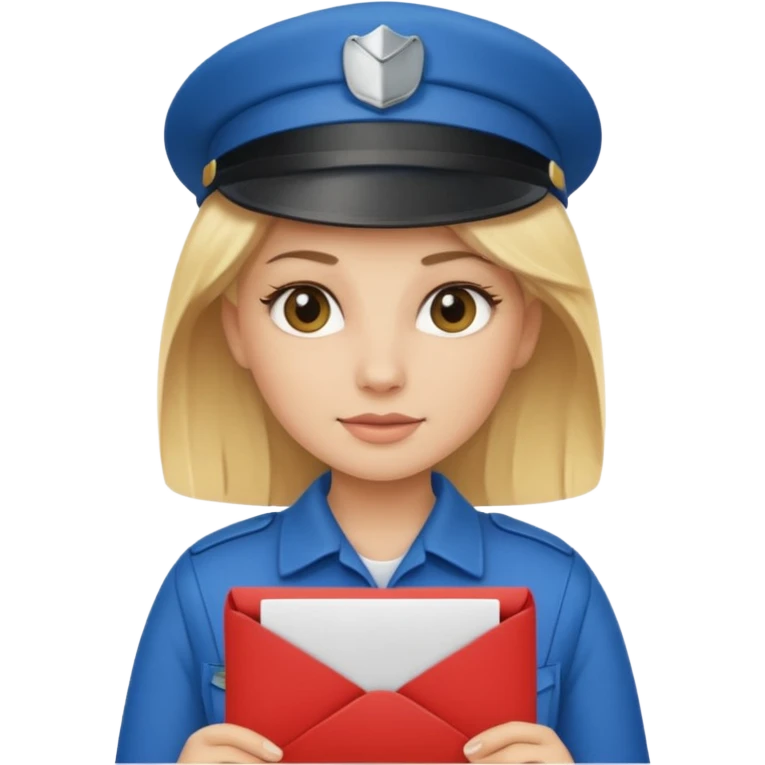 Blonde mail woman emoji