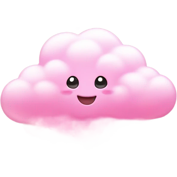 Pink cloud raining pink diamonds emoji