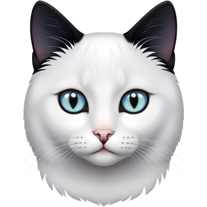Black and white cat emoji