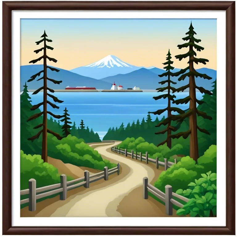 Port Angeles Washington town and walking trail emoji