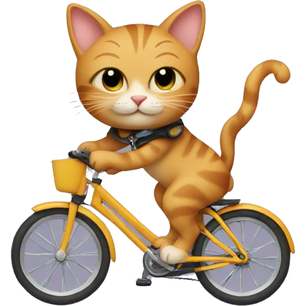 Cat on a bike emoji