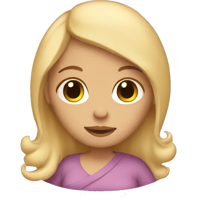 Pregnant girl with blond hair  emoji