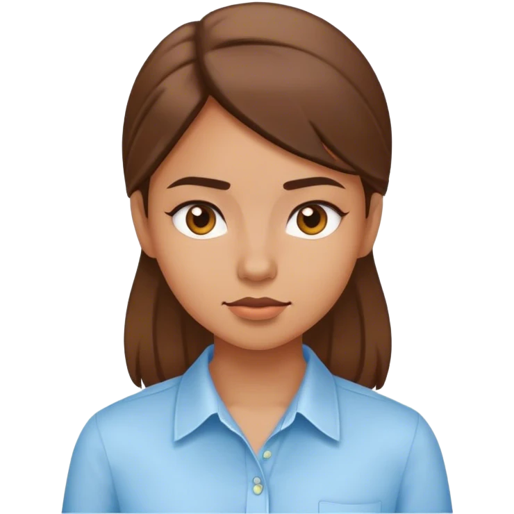 girl in light blue shirt emoji
