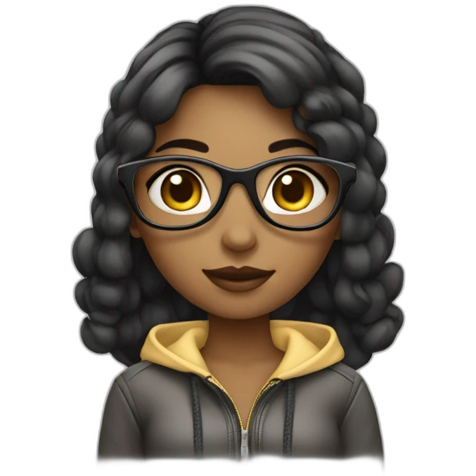 Ébano stylish girl emoji
