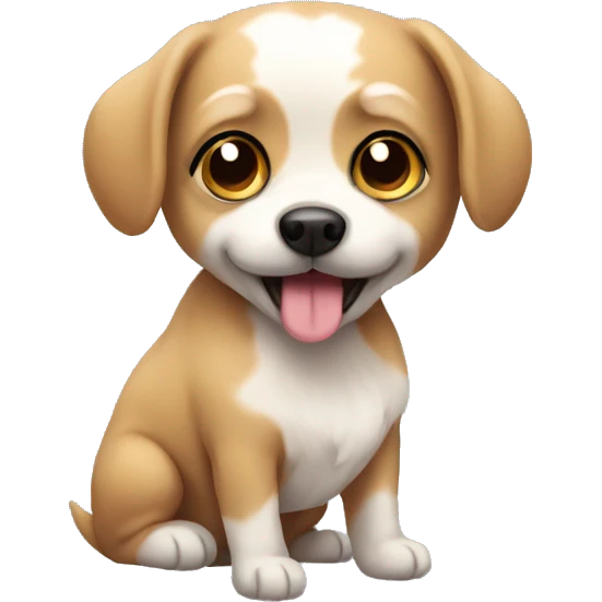 Small and cute dog emoji