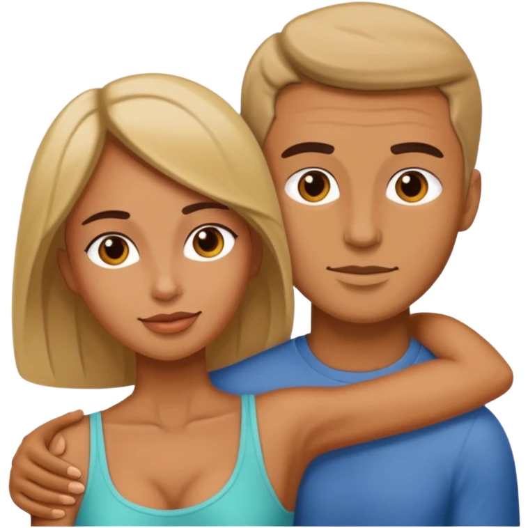 Woman straddling man emoji