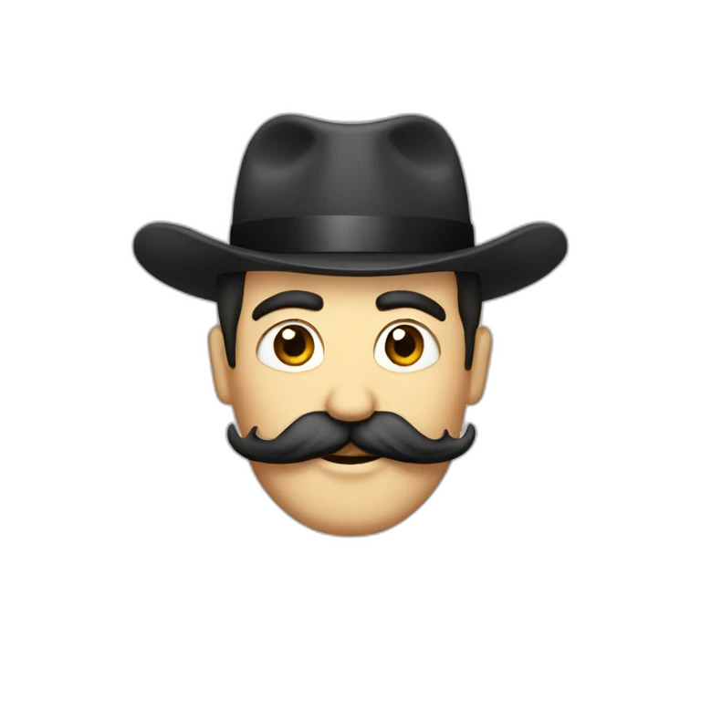 culito con bigote emoji
