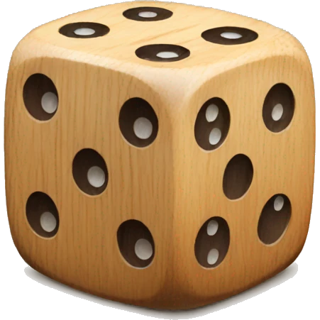 wooden dice emoji