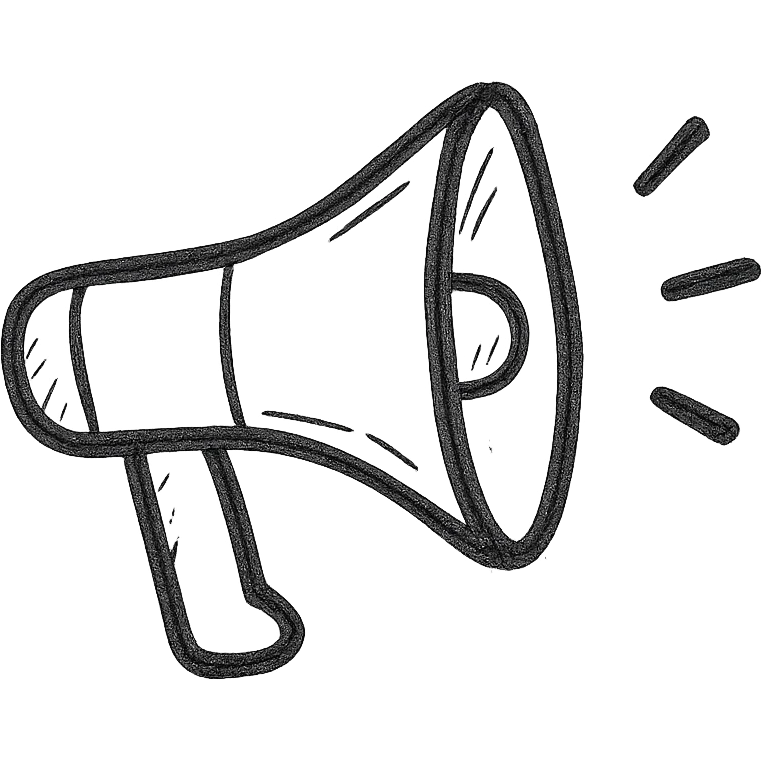 megaphone icon, bold lines, modern icon style emoji