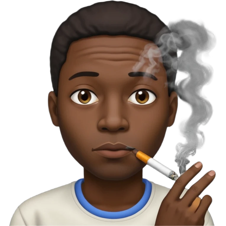 black man doing crack emoji