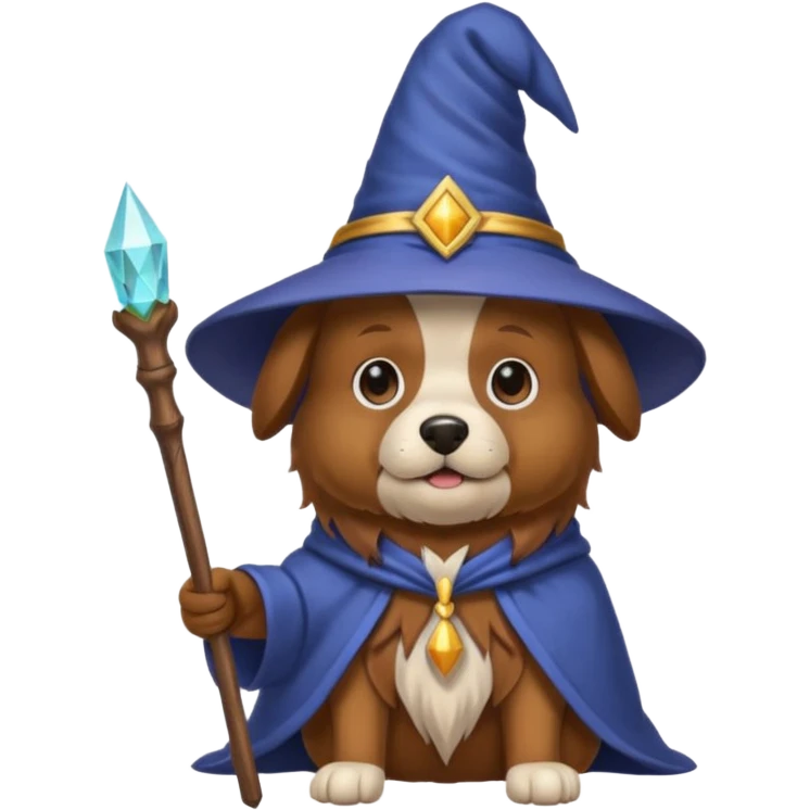 Dog wizard emoji