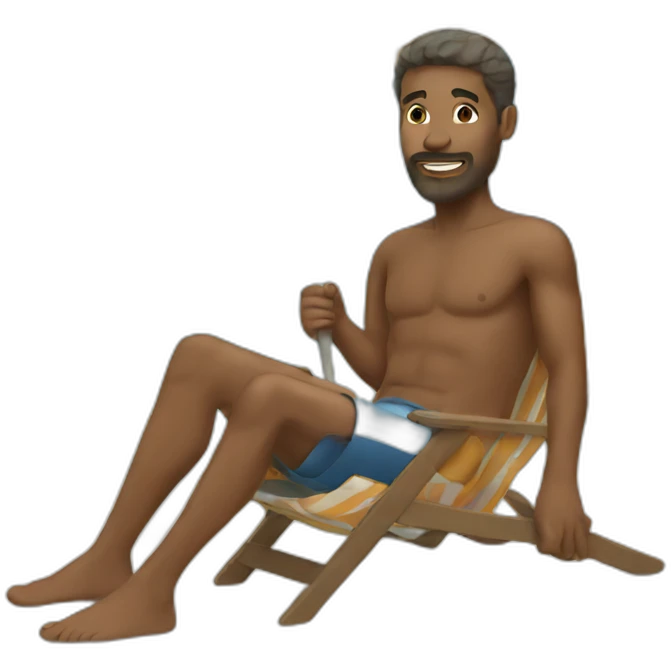man on the beach emoji