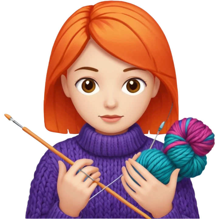 people knitting emoji