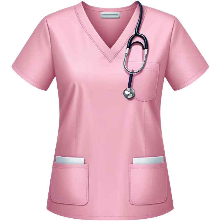 light pink medical scrubs uniform folded neatly without any human wearing it emoji