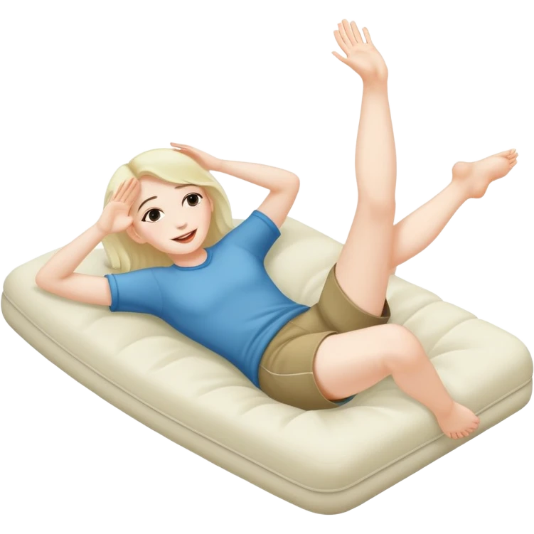 Луна лежит и машет пятками emoji