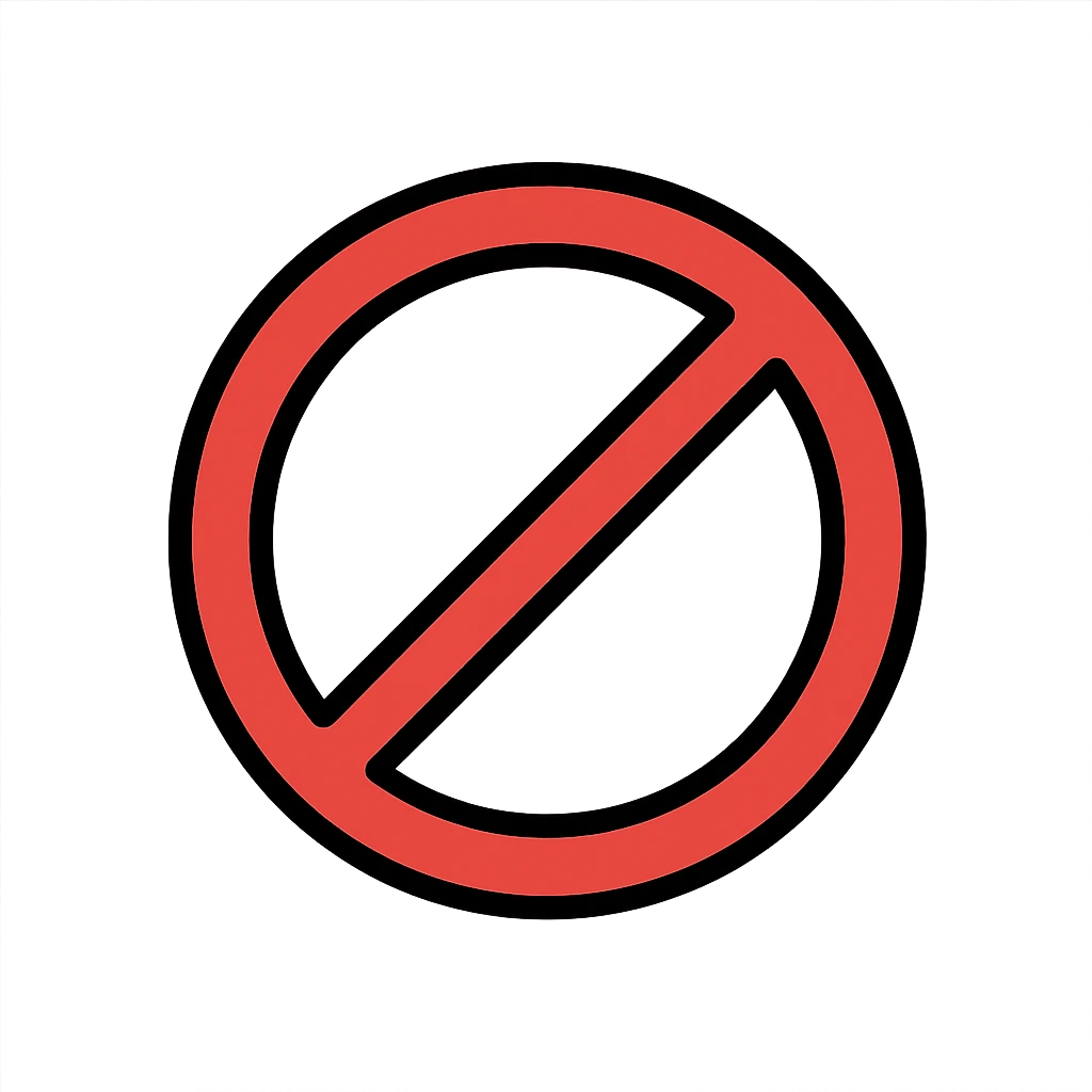 colored prohibition sign icon emoji