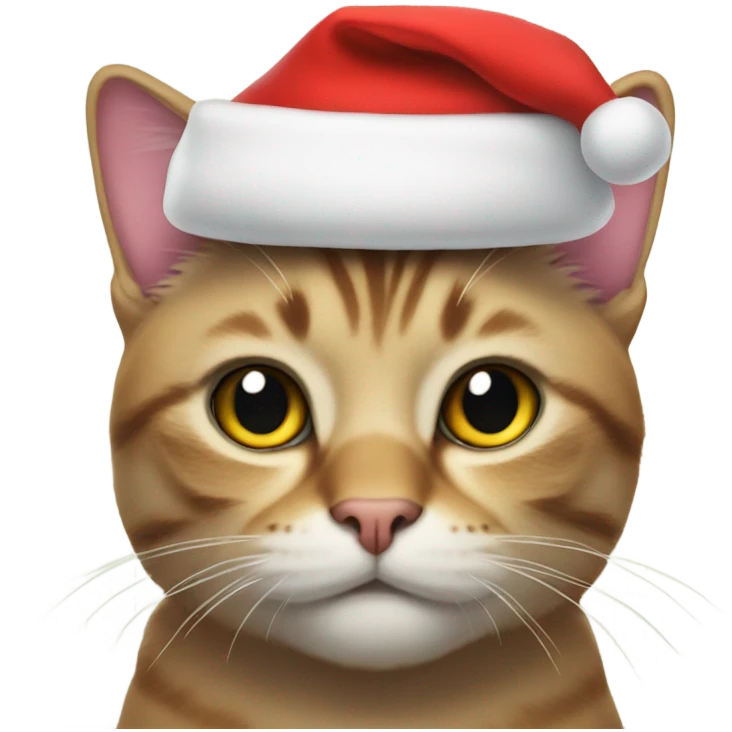 Cat with Santa hat emoji