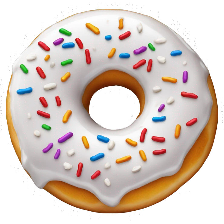 White glazed donut emoji