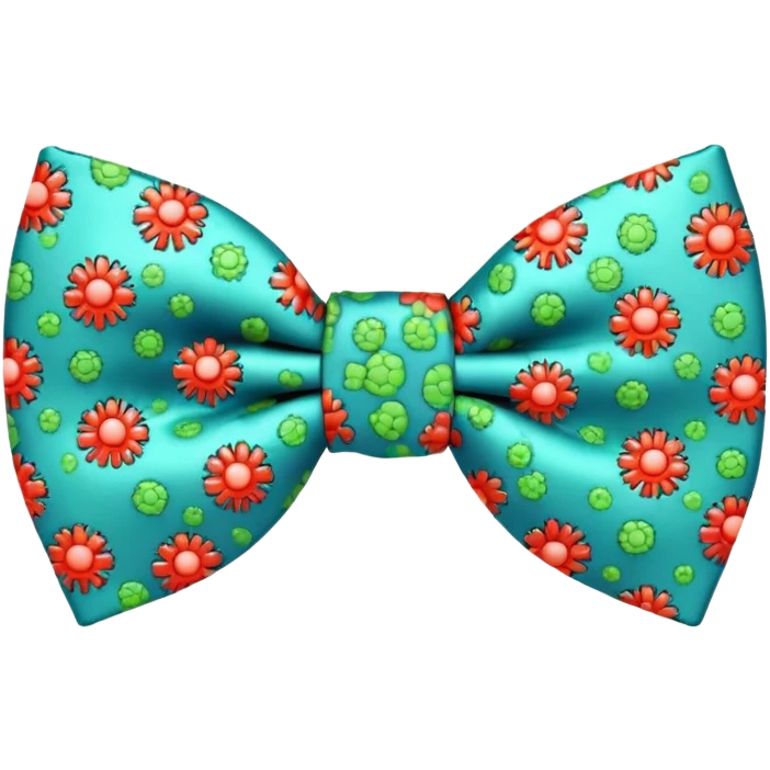 bowtie with virus pattern emoji