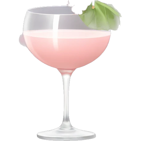 Cocktail with light pink flowers emoji