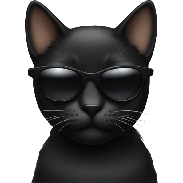 Black Cat with sunglasses emoji
