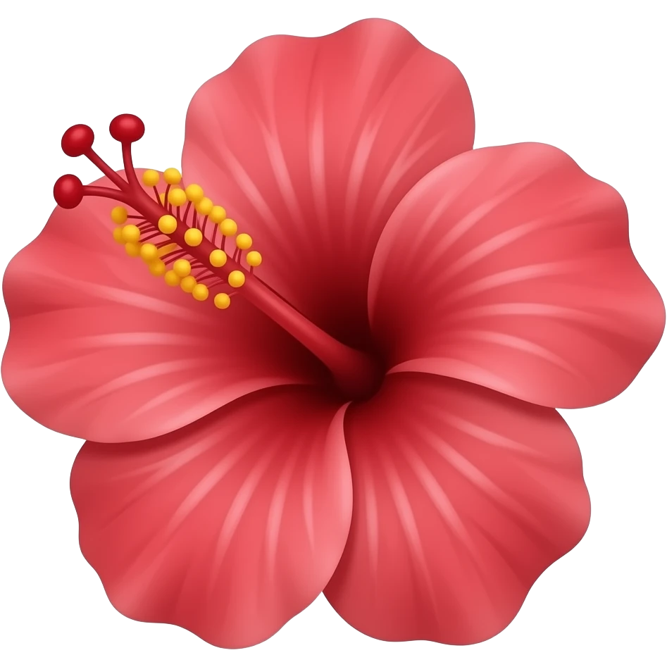 red hibicus ios emoji smooth emoji