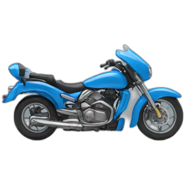 Moto bleu  emoji