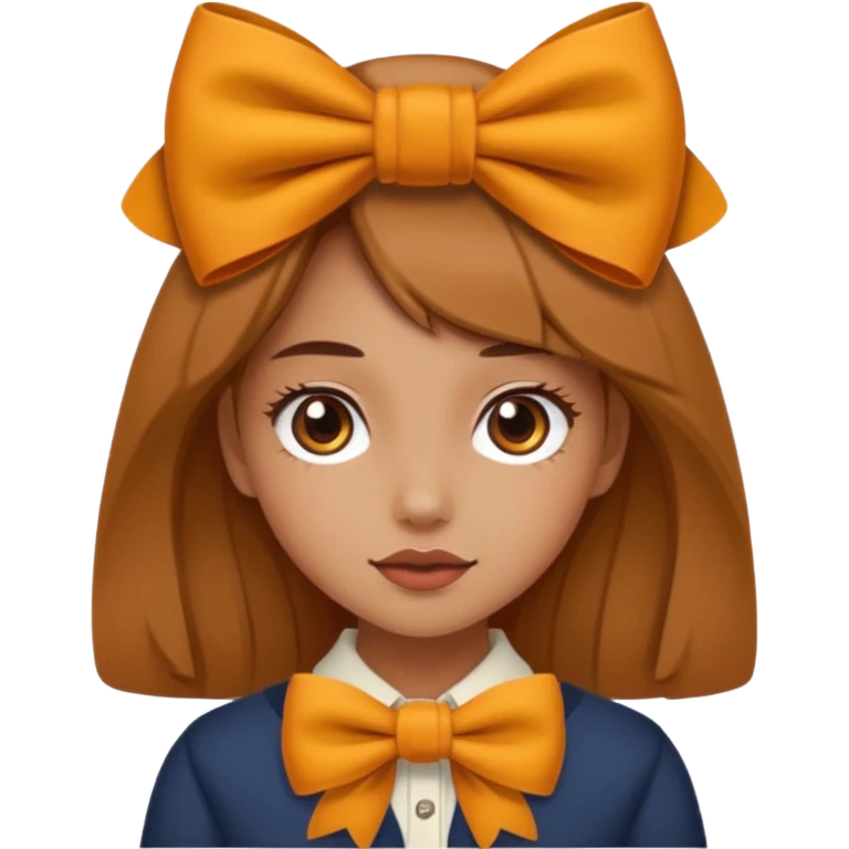 Fall tan bow emoji