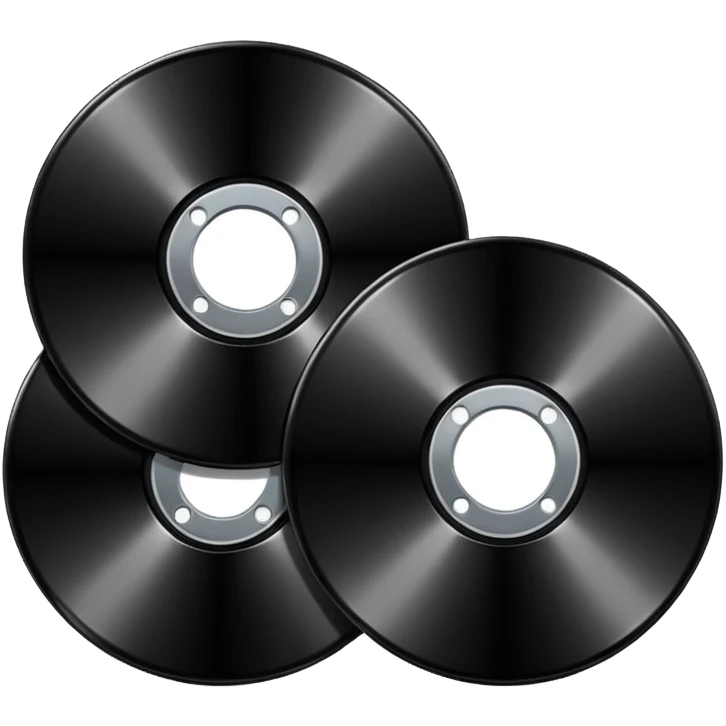 two black computer disk emoji