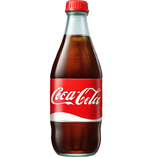 Kola bottle that looks like Coca Cola bottle emoji