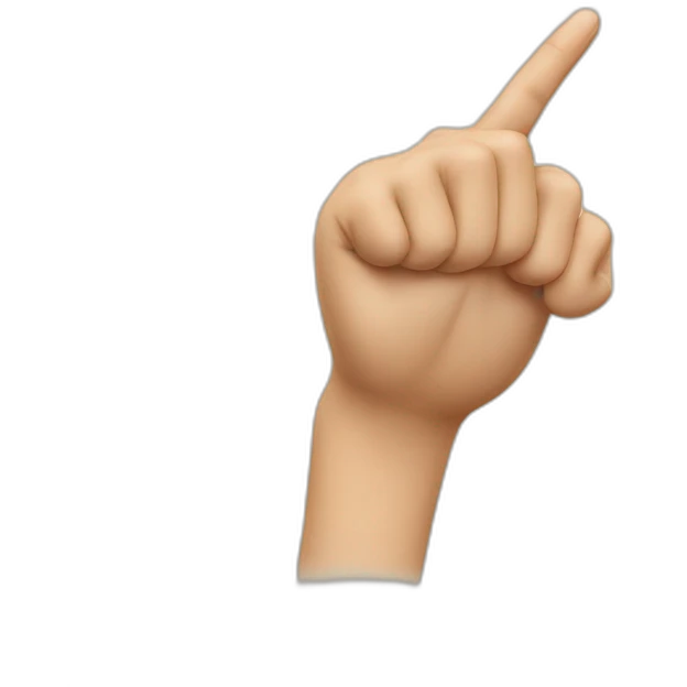 finger pointing at a nose emoji
