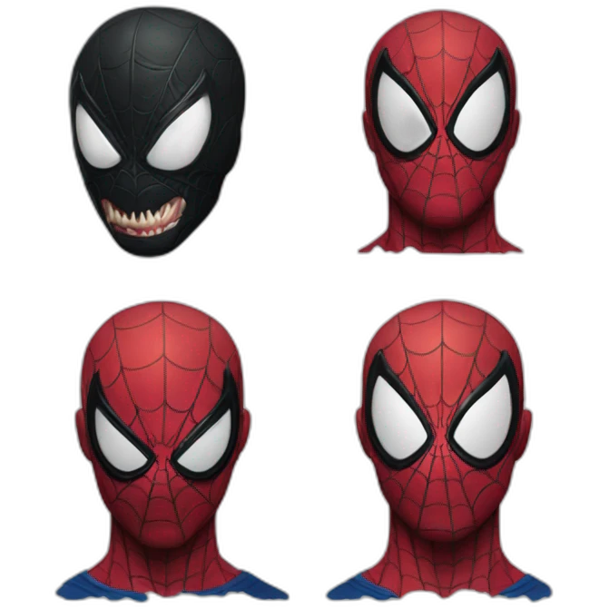 Venom Spidey  man faces emoji