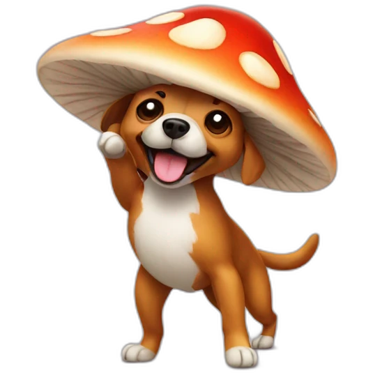 dancing mushroom-dog emoji