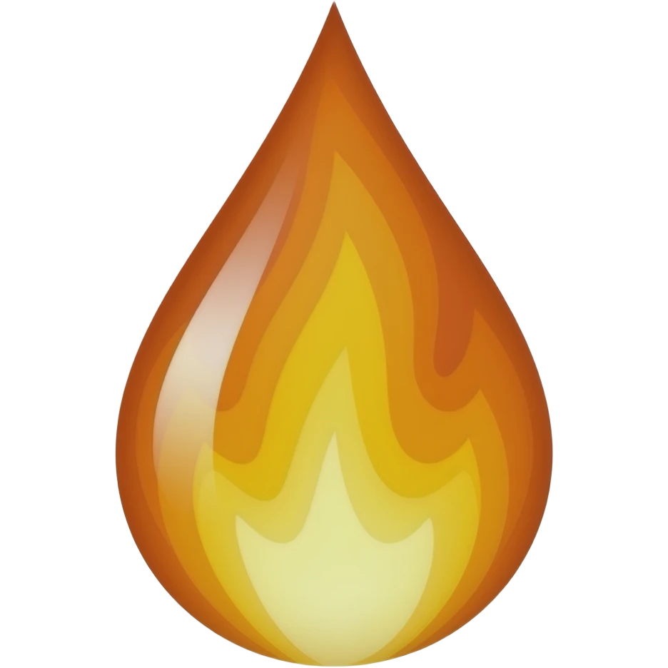 ateş üzerinde tek bir damla emoji