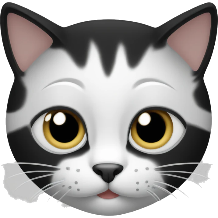 Black and white cat emoji
