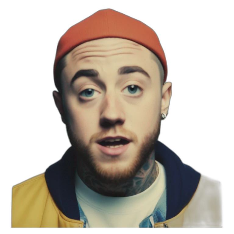 Mac miller in a polaroid shot emoji