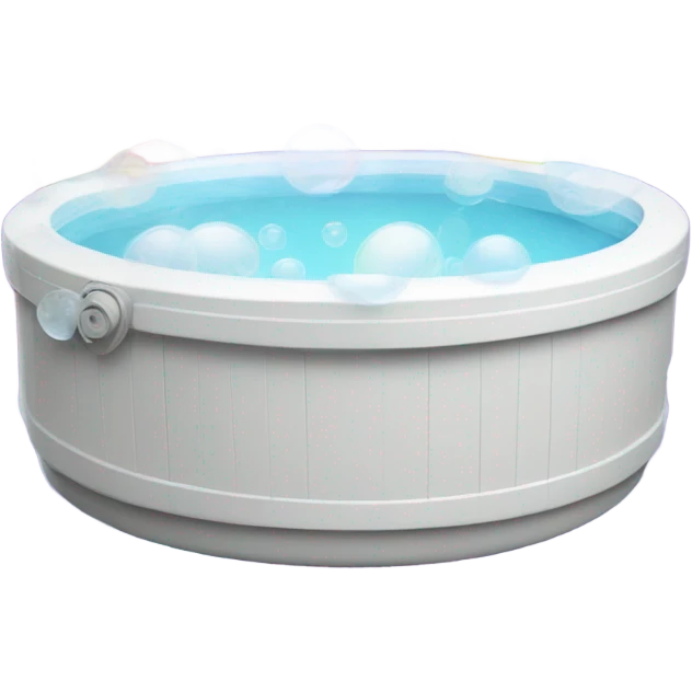 Rainbow jacuzzi overflowing with bubbles  emoji