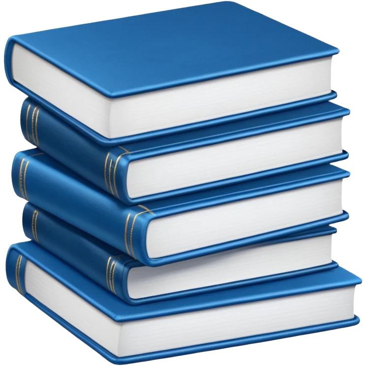 Blue satin books emoji