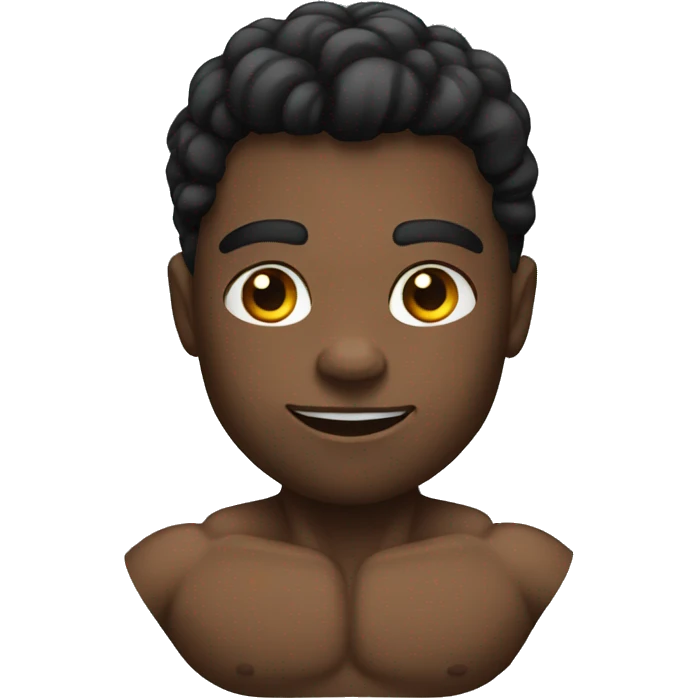 muscular black  emoji