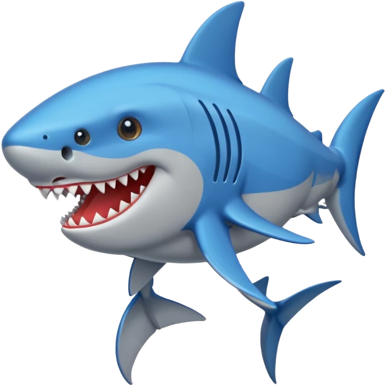 Tiburon con tenis azules emoji