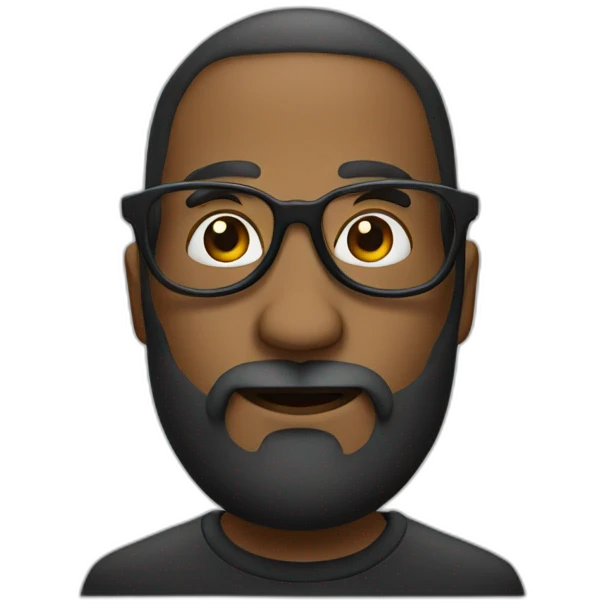 Babouin lunettes noires emoji