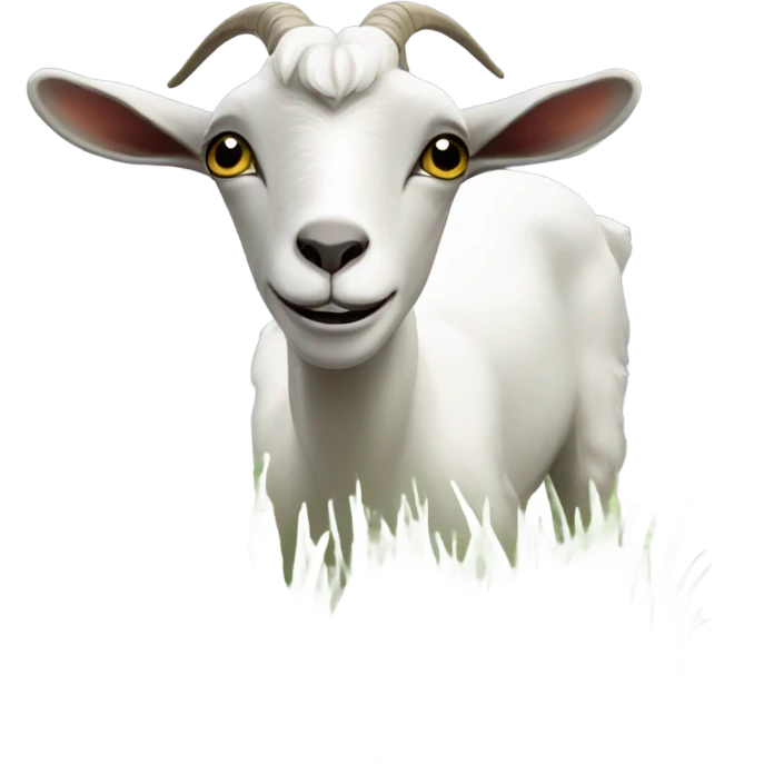 goat eating grass emoji