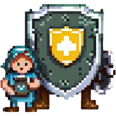tech support shield with phone icon and friendly helper character emoji