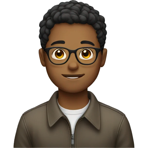 Boy with short hair and glasses emoji