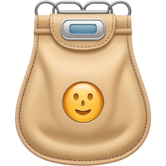 ostomy bag in beige with a circle in the middle. no liquids or smileys. just material emoji